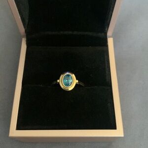 Beautiful 14 k blue topaz ring.